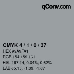 Color code: CMYK 4 / 1 / 0 / 37 | qconv.com