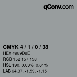 Color code: CMYK 4 / 1 / 0 / 38 | qconv.com