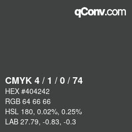 Color code: CMYK 4 / 1 / 0 / 74 | qconv.com