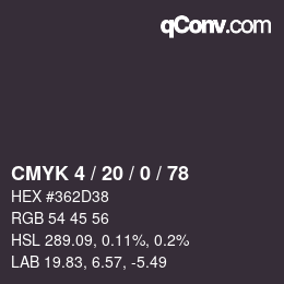 Color code: CMYK 4 / 20 / 0 / 78 | qconv.com