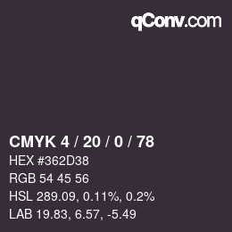 Color code: CMYK 4 / 20 / 0 / 78 | qconv.com