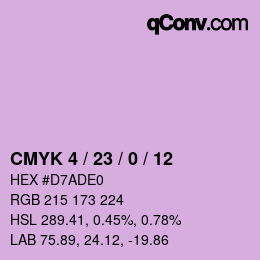 Code couleur: CMYK 4 / 23 / 0 / 12 | qconv.com
