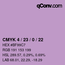 カラーコード: CMYK 4 / 23 / 0 / 22 | qconv.com