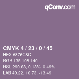 Color code: CMYK 4 / 23 / 0 / 45 | qconv.com