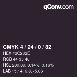 Color code: CMYK 4 / 24 / 0 / 82 | qconv.com