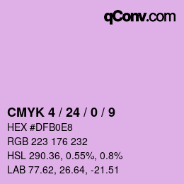 カラーコード: CMYK 4 / 24 / 0 / 9 | qconv.com