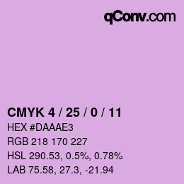 Color code: CMYK 4 / 25 / 0 / 11 | qconv.com