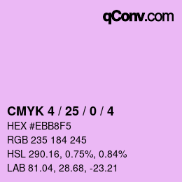 カラーコード: CMYK 4 / 25 / 0 / 4 | qconv.com