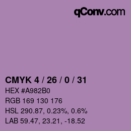 Código de color: CMYK 4 / 26 / 0 / 31 | qconv.com