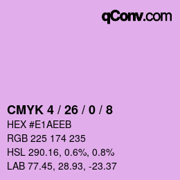 Color code: CMYK 4 / 26 / 0 / 8 | qconv.com