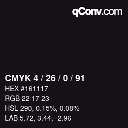 Color code: CMYK 4 / 26 / 0 / 91 | qconv.com