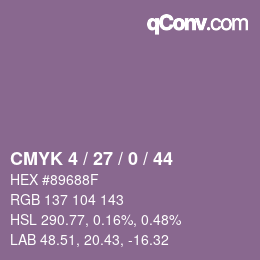 颜色代码: CMYK 4 / 27 / 0 / 44 | qconv.com