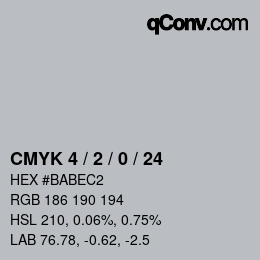 Color code: CMYK 4 / 2 / 0 / 24 | qconv.com