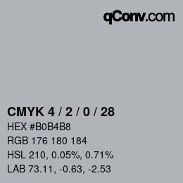 Color code: CMYK 4 / 2 / 0 / 28 | qconv.com