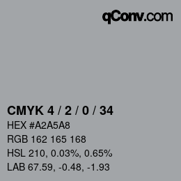 Color code: CMYK 4 / 2 / 0 / 34 | qconv.com