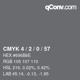 Color code: CMYK 4 / 2 / 0 / 57 | qconv.com