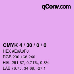 カラーコード: CMYK 4 / 30 / 0 / 6 | qconv.com