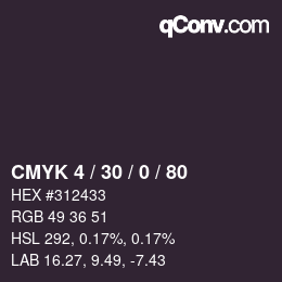 カラーコード: CMYK 4 / 30 / 0 / 80 | qconv.com