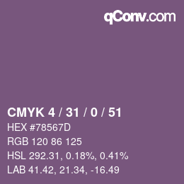 Farbcode: CMYK 4 / 31 / 0 / 51 | qconv.com