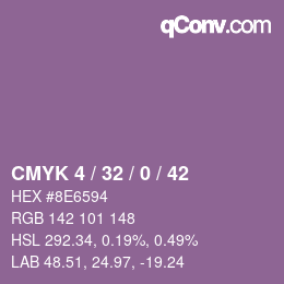 カラーコード: CMYK 4 / 32 / 0 / 42 | qconv.com