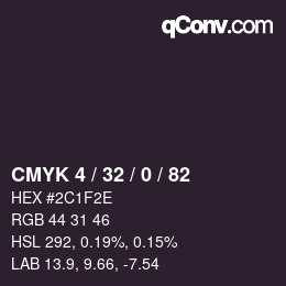 Color code: CMYK 4 / 32 / 0 / 82 | qconv.com