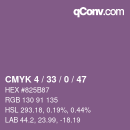 カラーコード: CMYK 4 / 33 / 0 / 47 | qconv.com