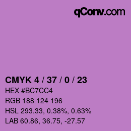 颜色代码: CMYK 4 / 37 / 0 / 23 | qconv.com