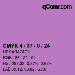 カラーコード: CMYK 4 / 37 / 0 / 24 | qconv.com