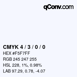 颜色代码: CMYK 4 / 3 / 0 / 0 | qconv.com