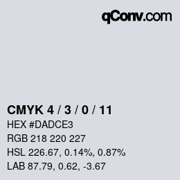 Color code: CMYK 4 / 3 / 0 / 11 | qconv.com