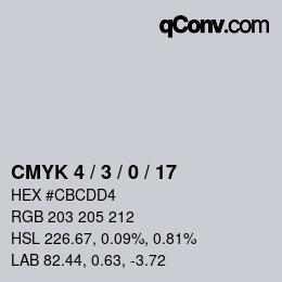 Color code: CMYK 4 / 3 / 0 / 17 | qconv.com