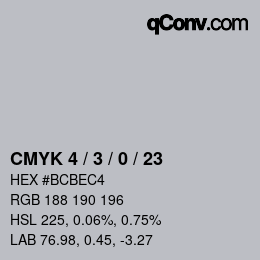 Color code: CMYK 4 / 3 / 0 / 23 | qconv.com