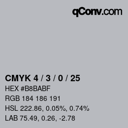 Color code: CMYK 4 / 3 / 0 / 25 | qconv.com