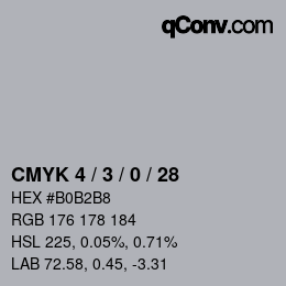 Color code: CMYK 4 / 3 / 0 / 28 | qconv.com