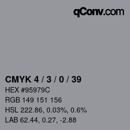 Color code: CMYK 4 / 3 / 0 / 39 | qconv.com