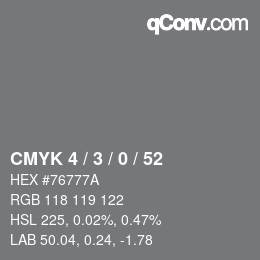 Color code: CMYK 4 / 3 / 0 / 52 | qconv.com