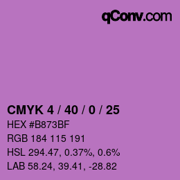 颜色代码: CMYK 4 / 40 / 0 / 25 | qconv.com