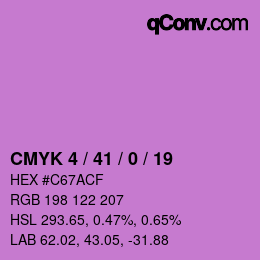 カラーコード: CMYK 4 / 41 / 0 / 19 | qconv.com