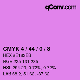 カラーコード: CMYK 4 / 44 / 0 / 8 | qconv.com
