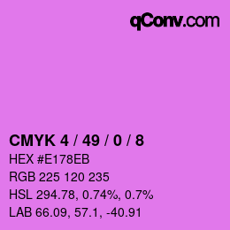 カラーコード: CMYK 4 / 49 / 0 / 8 | qconv.com
