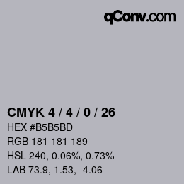 Color code: CMYK 4 / 4 / 0 / 26 | qconv.com