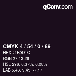 Color code: CMYK 4 / 54 / 0 / 89 | qconv.com