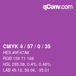 Color code: CMYK 4 / 57 / 0 / 35 | qconv.com