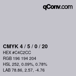 Color code: CMYK 4 / 5 / 0 / 20 | qconv.com