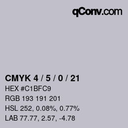 Color code: CMYK 4 / 5 / 0 / 21 | qconv.com