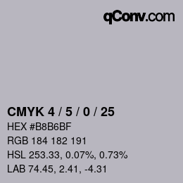 Color code: CMYK 4 / 5 / 0 / 25 | qconv.com