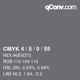 Color code: CMYK 4 / 5 / 0 / 55 | qconv.com