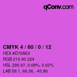 Color code: CMYK 4 / 60 / 0 / 12 | qconv.com