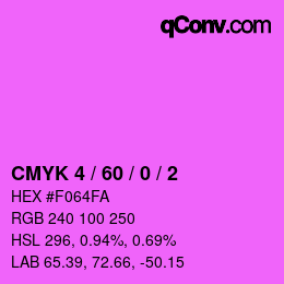 颜色代码: CMYK 4 / 60 / 0 / 2 | qconv.com