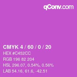 カラーコード: CMYK 4 / 60 / 0 / 20 | qconv.com